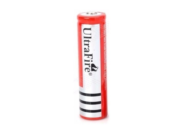&uu BATERIA PILA RECARGABLES 18650 ROJA